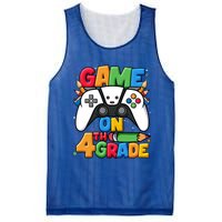 Game On 4Th Grade Back To School Fourth Grade Level Unlocked Gift Mesh Reversible Basketball Jersey Tank