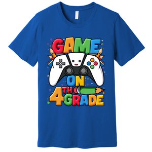 Game On 4Th Grade Back To School Fourth Grade Level Unlocked Gift Premium T-Shirt