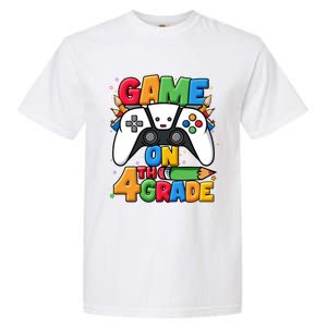 Game On 4Th Grade Back To School Fourth Grade Level Unlocked Gift Garment-Dyed Heavyweight T-Shirt