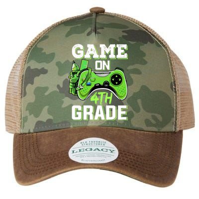 Game On 4Th Grade Fourth Grade Back To School Great Gift Legacy Tie Dye Trucker Hat