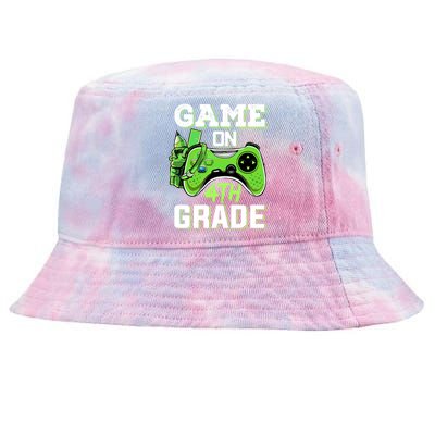 Game On 4Th Grade Fourth Grade Back To School Great Gift Tie-Dyed Bucket Hat