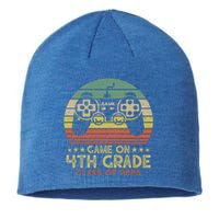 Game On 4Th Grade Gamer Class Of 2028 Vintage Sunset Cute Gift Sustainable Beanie