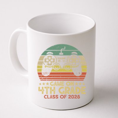 Game On 4Th Grade Gamer Class Of 2028 Vintage Sunset Cute Gift Coffee Mug