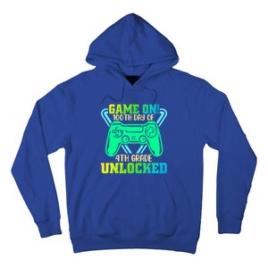 Game On 4Th Grade Unlocked Video Game Lover 100Th Days Gift Hoodie