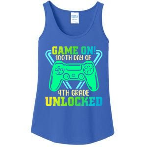 Game On 4Th Grade Unlocked Video Game Lover 100Th Days Gift Ladies Essential Tank