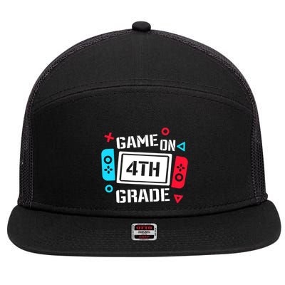 Game On 4th Grade 7 Panel Mesh Trucker Snapback Hat