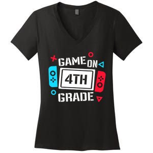 Game On 4th Grade Women's V-Neck T-Shirt