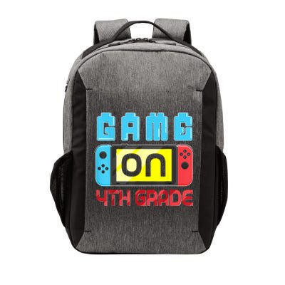 Game On 4th Grade Gaming Gamer Back To School Student Kids Vector Backpack