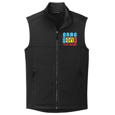 Game On 4th Grade Gaming Gamer Back To School Student Kids Collective Smooth Fleece Vest