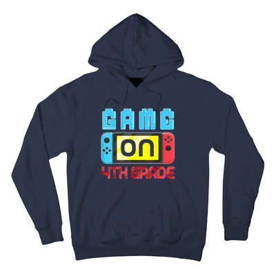 Game On 4th Grade Gaming Gamer Back To School Student Kids Hoodie