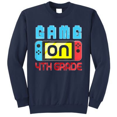 Game On 4th Grade Gaming Gamer Back To School Student Kids Sweatshirt