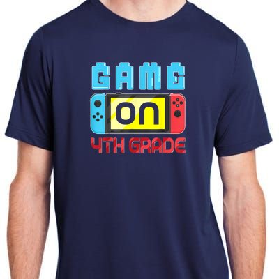 Game On 4th Grade Gaming Gamer Back To School Student Kids Adult ChromaSoft Performance T-Shirt