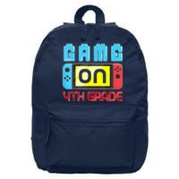 Game On 4th Grade Gaming Gamer Back To School Student Kids 16 in Basic Backpack