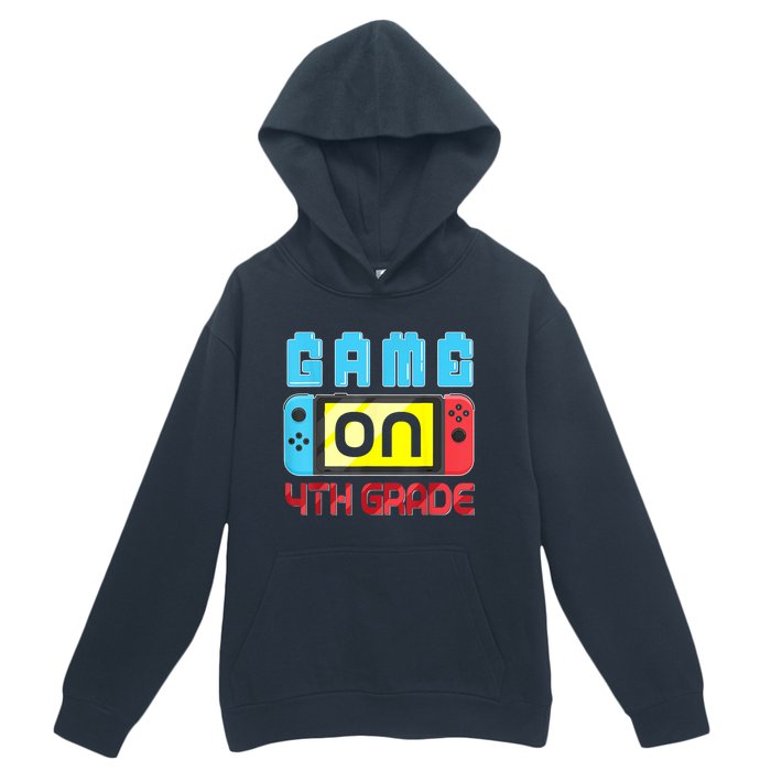 Game On 4th Grade Gaming Gamer Back To School Student Kids Urban Pullover Hoodie