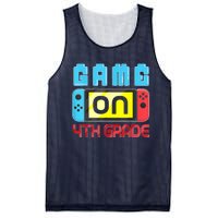 Game On 4th Grade Gaming Gamer Back To School Student Kids Mesh Reversible Basketball Jersey Tank