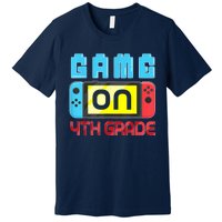 Game On 4th Grade Gaming Gamer Back To School Student Kids Premium T-Shirt