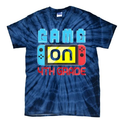 Game On 4th Grade Gaming Gamer Back To School Student Kids Tie-Dye T-Shirt