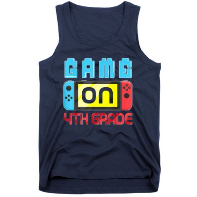 Game On 4th Grade Gaming Gamer Back To School Student Kids Tank Top