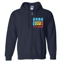 Game On 4th Grade Gaming Gamer Back To School Student Kids Full Zip Hoodie