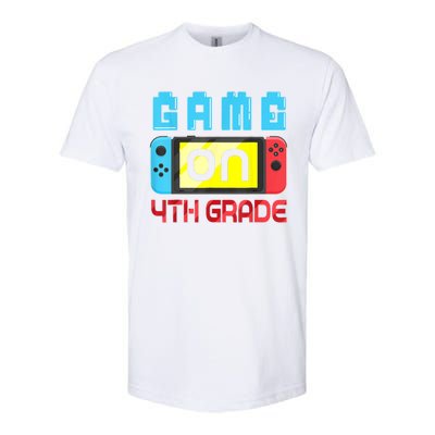 Game On 4th Grade Gaming Gamer Back To School Student Kids Softstyle CVC T-Shirt