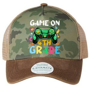 Game On 4Th Grade Back To School Gamer Gaming Gamer Gift Legacy Tie Dye Trucker Hat