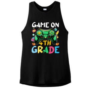 Game On 4Th Grade Back To School Gamer Gaming Gamer Gift Ladies PosiCharge Tri-Blend Wicking Tank