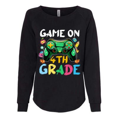 Game On 4Th Grade Back To School Gamer Gaming Gamer Gift Womens California Wash Sweatshirt