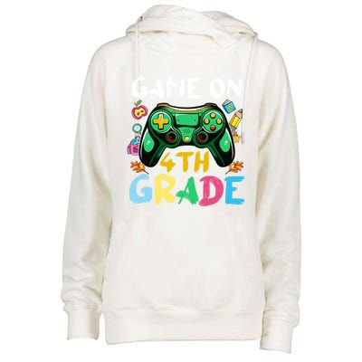 Game On 4Th Grade Back To School Gamer Gaming Gamer Gift Womens Funnel Neck Pullover Hood