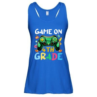 Game On 4Th Grade Back To School Gamer Gaming Gamer Gift Ladies Essential Flowy Tank