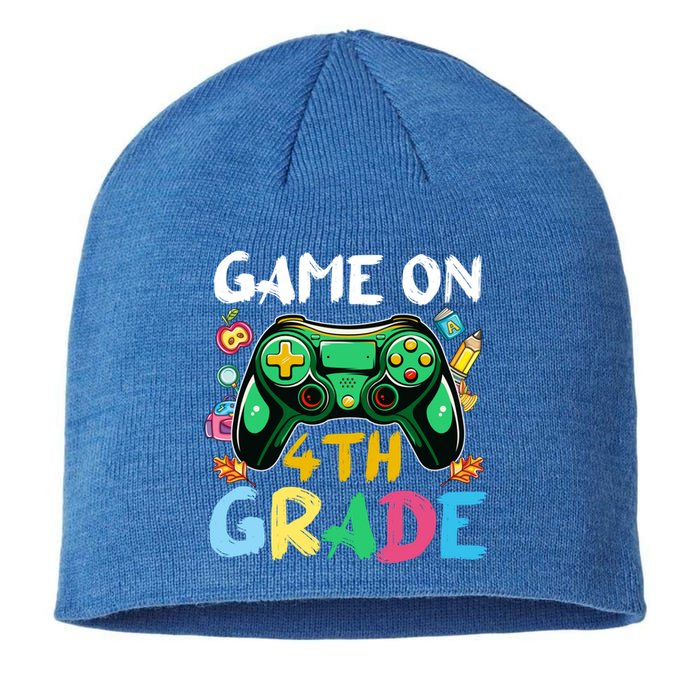 Game On 4Th Grade Back To School Gamer Gaming Gamer Gift Sustainable Beanie