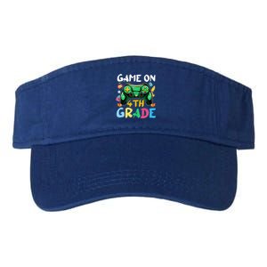 Game On 4Th Grade Back To School Gamer Gaming Gamer Gift Valucap Bio-Washed Visor