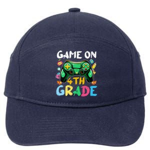 Game On 4Th Grade Back To School Gamer Gaming Gamer Gift 7-Panel Snapback Hat