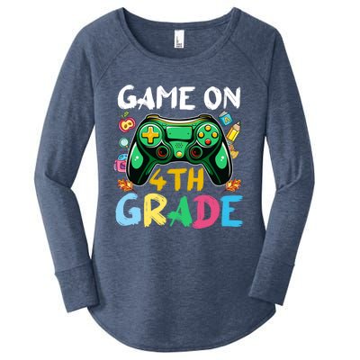 Game On 4Th Grade Back To School Gamer Gaming Gamer Gift Women's Perfect Tri Tunic Long Sleeve Shirt