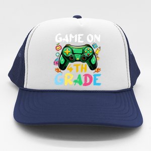 Game On 4Th Grade Back To School Gamer Gaming Gamer Gift Trucker Hat