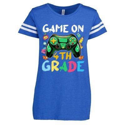 Game On 4Th Grade Back To School Gamer Gaming Gamer Gift Enza Ladies Jersey Football T-Shirt