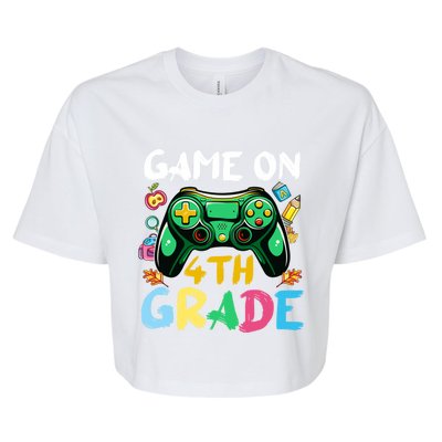 Game On 4Th Grade Back To School Gamer Gaming Gamer Gift Bella+Canvas Jersey Crop Tee