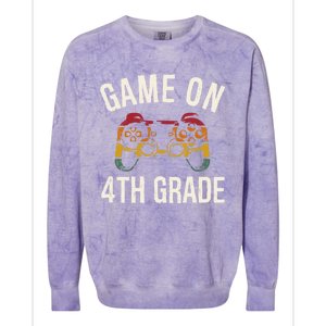 Game On 4Th Grade Funny Back To School First Day Of Sc Gift Colorblast Crewneck Sweatshirt