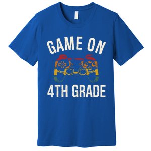 Game On 4Th Grade Funny Back To School First Day Of Sc Gift Premium T-Shirt