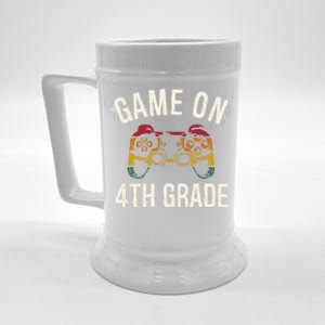 Game On 4Th Grade Funny Back To School First Day Of Sc Gift Beer Stein