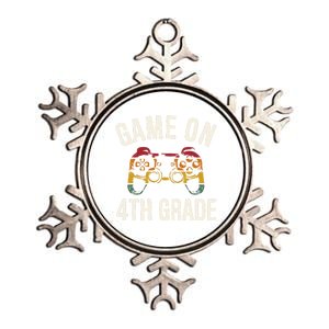 Game On 4Th Grade Funny Back To School First Day Of Sc Gift Metallic Star Ornament