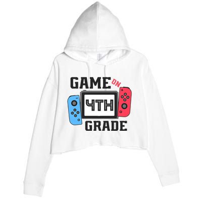 Game On 4th Grade Back To School Crop Fleece Hoodie