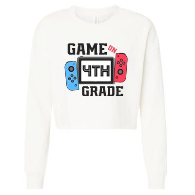 Game On 4th Grade Back To School Cropped Pullover Crew