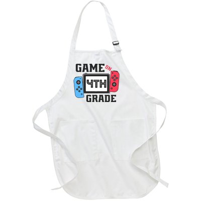 Game On 4th Grade Back To School Full-Length Apron With Pockets