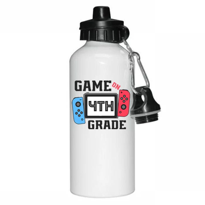 Game On 4th Grade Back To School Aluminum Water Bottle