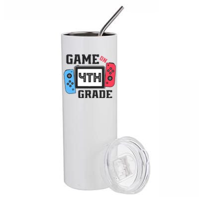 Game On 4th Grade Back To School Stainless Steel Tumbler