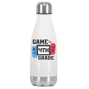 Game On 4th Grade Back To School Stainless Steel Insulated Water Bottle