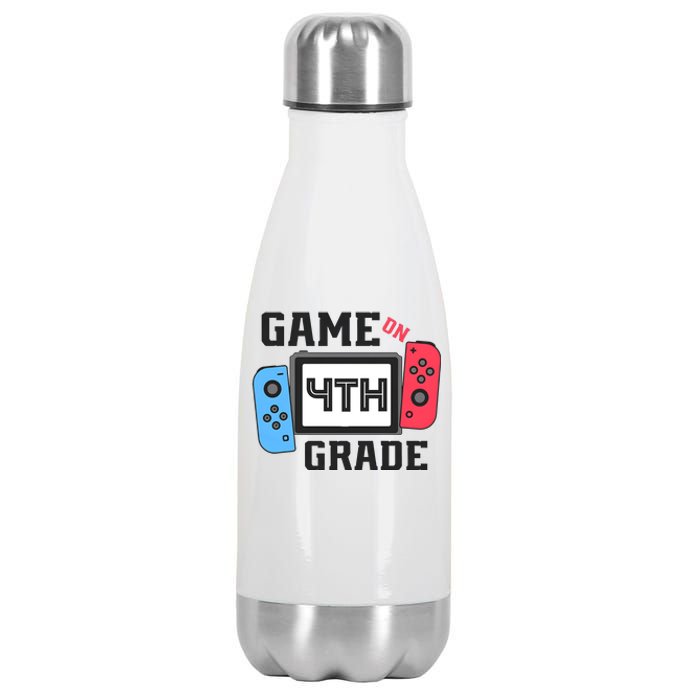 Game On 4th Grade Back To School Stainless Steel Insulated Water Bottle