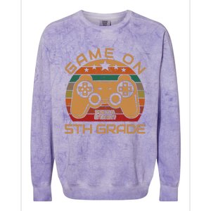 Game On 5th Grade First Day Gamer Gift Back to School Colorblast Crewneck Sweatshirt