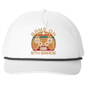 Game On 5th Grade First Day Gamer Gift Back to School Snapback Five-Panel Rope Hat