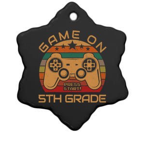 Game On 5th Grade First Day Gamer Gift Back to School Ceramic Star Ornament